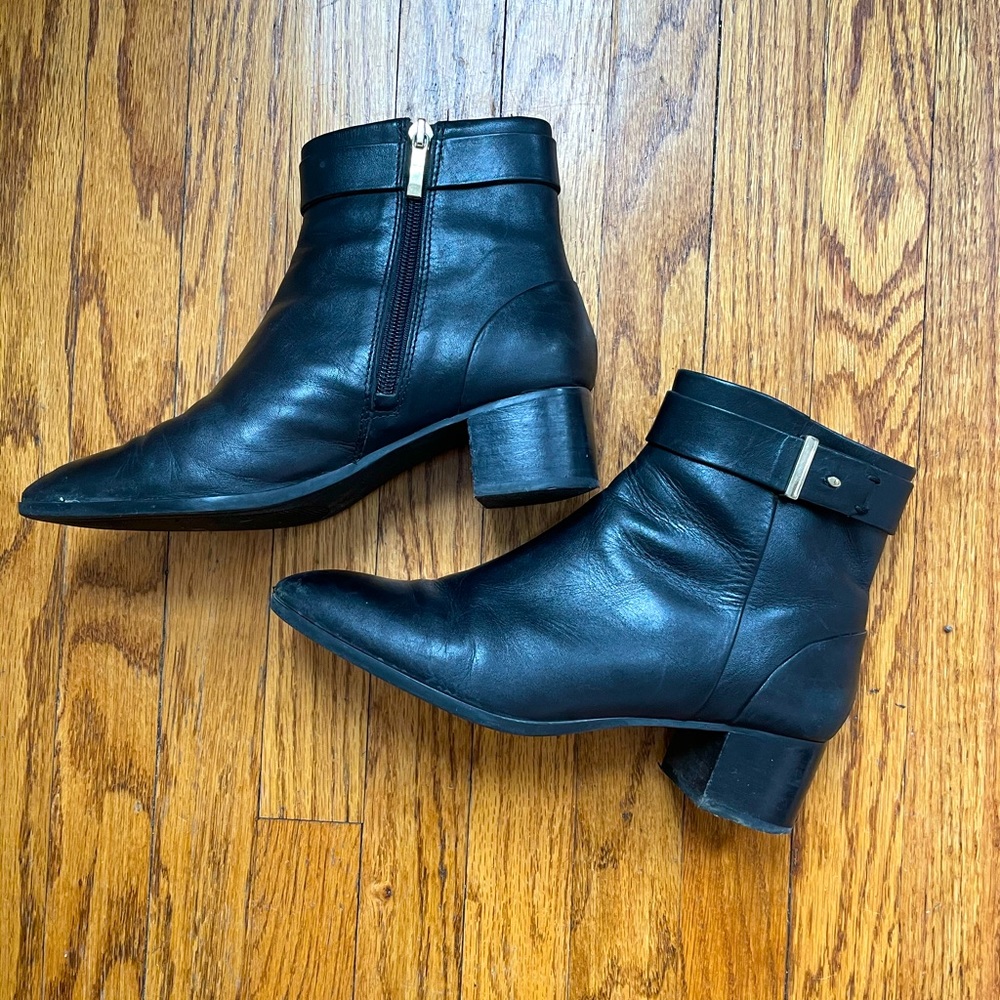 Essex Lane Shoes | Jodie Black Leather Bootie
